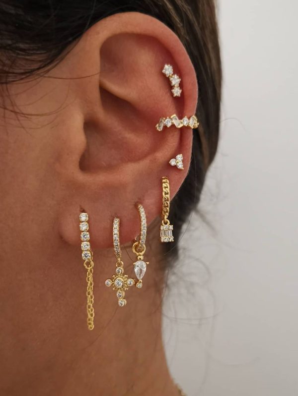 Fashion - 7pcs Cubic Zirconia Decor Earring