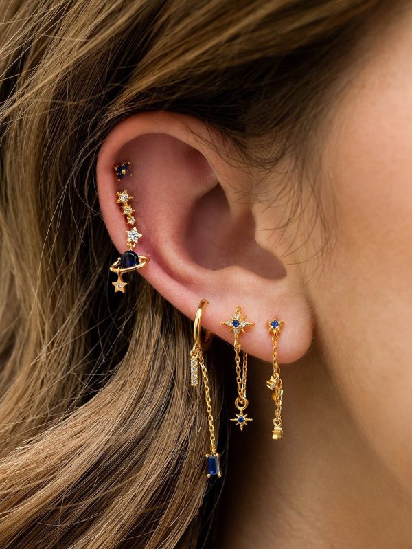 Fashion - 6pcs/set Cubic Zirconia Decor Earrings